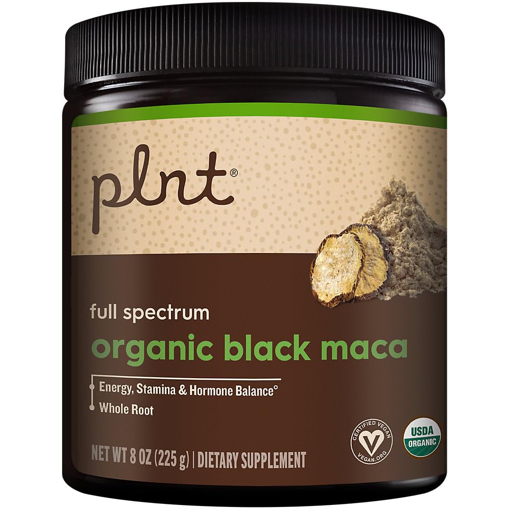 Organic Black Maca Powder Full Spectrum - podporuje energii, Stamina, a Hormon Balance (8 oz. / 45 Servings)