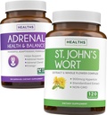 Adrenal & St. John 's Wort (4- Month Supply) Mood Harmony Pack - Adrenal Support with L- Tyrosin (120 Kapsle) & St. John' s Wort with Powerfil 900mcg Hypericin 500mg per Capsle (120 Kapsle)