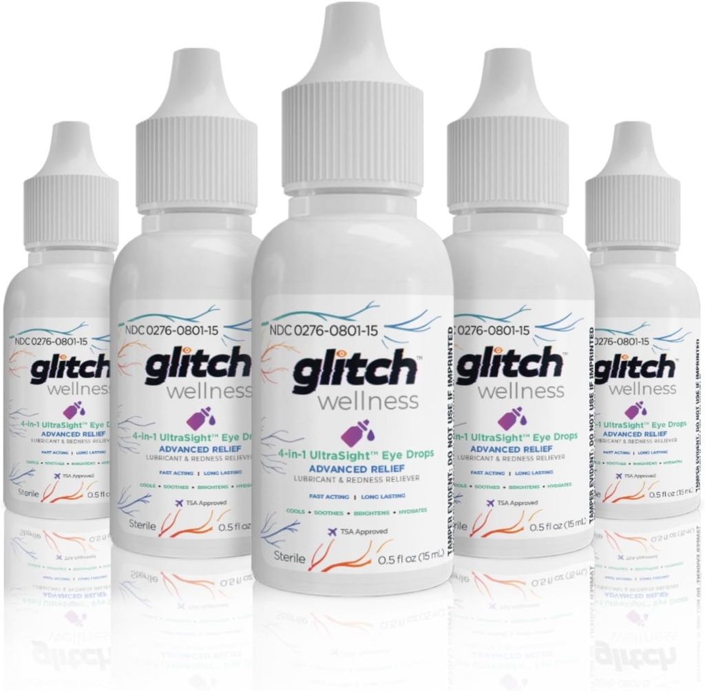 Závada UltraSight Oko Kapky pro suché oči 15ml - 4 v 1 Pokročilé Relief Sucho Oční Kapky - All Day Comfort s hydratací, Zjasnění, Chlazení - Efektivně uklidňuje podráždění a suchost očí (5)