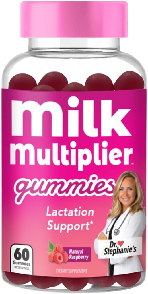 Dr. Stephanie 's Milk Multiplier Kojení Podpora Gummies - Fenugreek zdarma Kojení doplněk pro zvýšení nabídky mléka - s mlékem Thistle, Fennel Seed, Alfa - Postpartum & Ošetřující Essentials