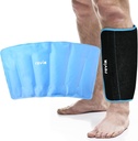 REVIX XL Shin Ice Pack opakovaně použitelný Gel Cold Pack pro Calf a Elbow Discomfort Relief, Leg Cold Therapy Compression Refreeve Sleeve, 360 ° Full Coverage