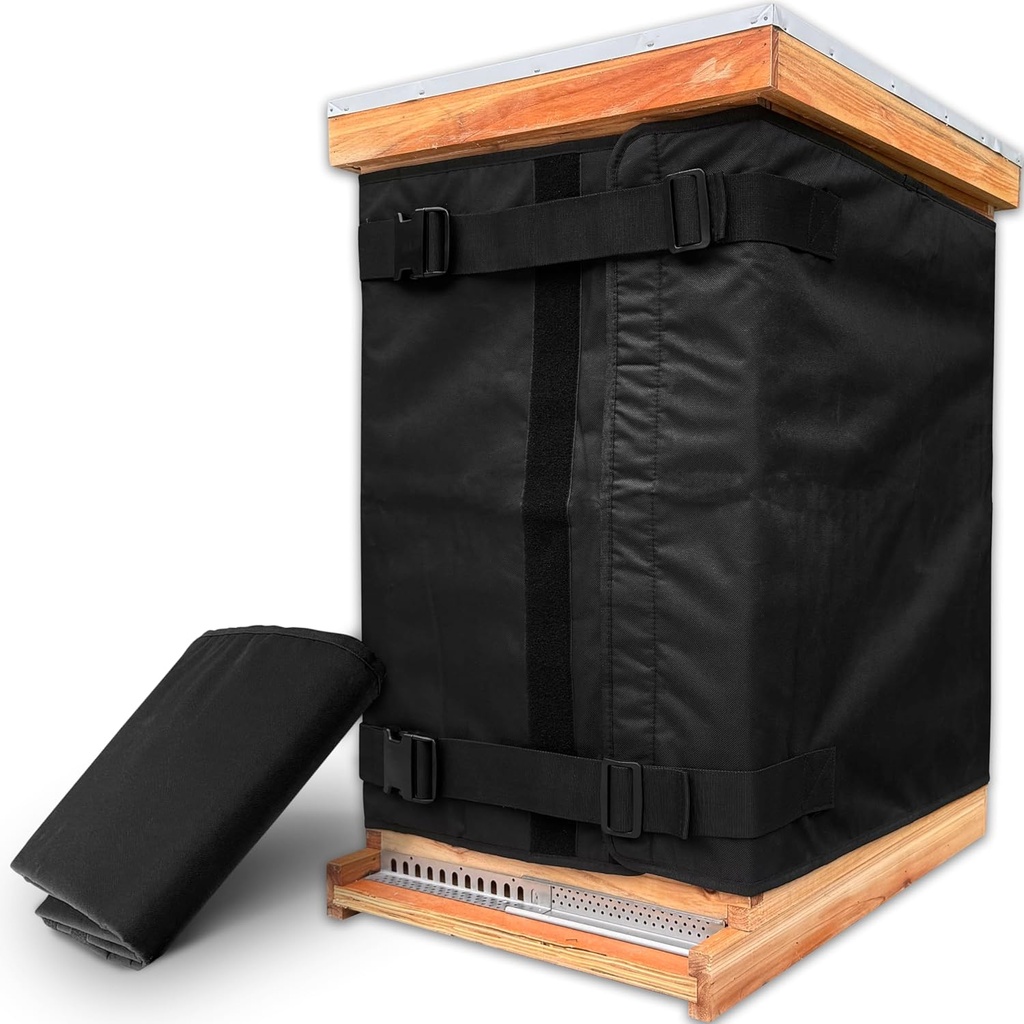 Winter Bee Hive Wrap pro 8 a 10 rámečků, Nastavitelné Beeúl Wrap Beekeeping Supplies, 600D Oxford izolated Cover, vodotěsný, Windproof, Lehkomyslný, Eco- Friendly, Reuse, 75.98 "x 23.6"