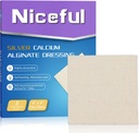 Stříbrné vápníkové zranění Dressing 4X4, HSA FSA Způsobilé, Vysoce Absorbent Ag Stříbrné vápníkové Alginátové zranění Dressing Pads Soft, 5 Pcs