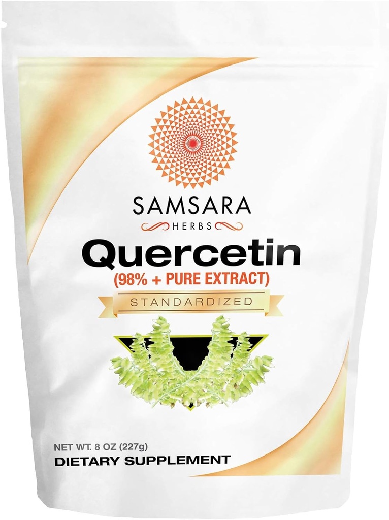 Samsara Herbs Quercetin 98% + čistý extrakt prášek (8oz / 226g) - rovnající se 452 x 500mg tobolky