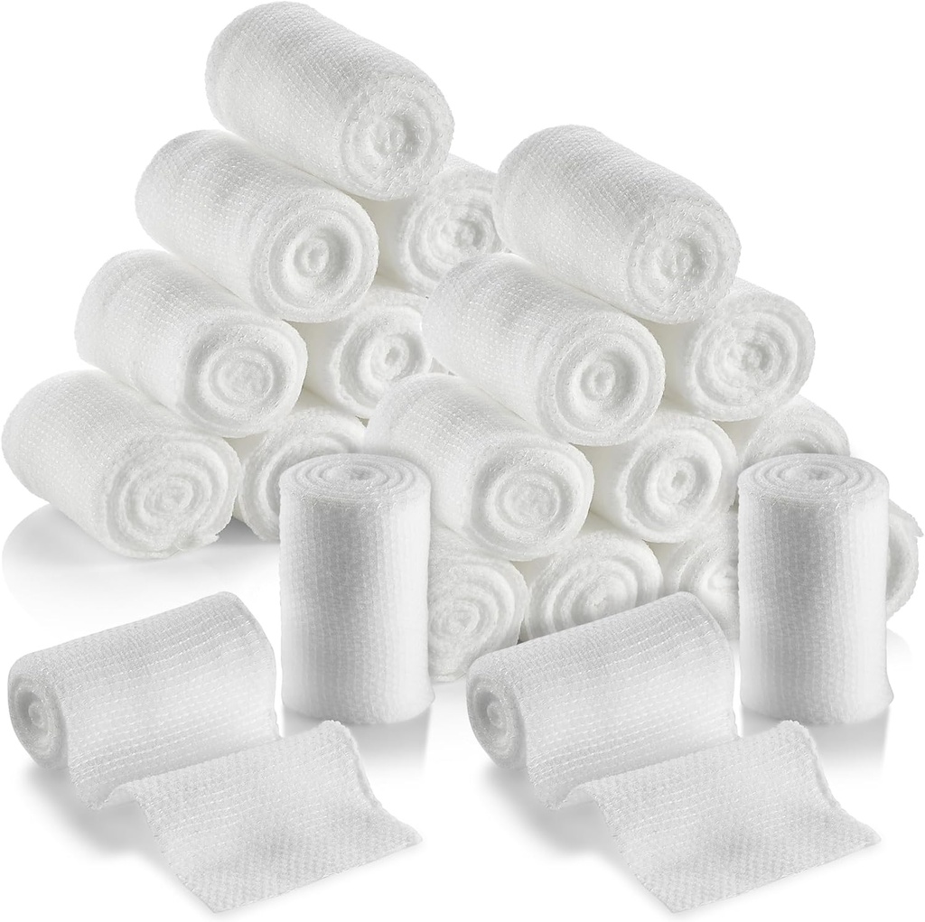 MEDca Gáza Obvazové válec - 24 Pack, 2- Inch, 4.1 Yards per Roll, Medical Grade Gáza Obvaz pro zranění a první pomoc Kit