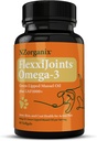 FlexxiJoints Omega-3 Hip and Joint Supplement • Green- Lipped Mussel Omega-3 Oil for Dogs • 100% Nový Zéland Green- Lipped Mussels (60 Softgels)