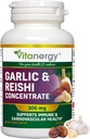 Česnek a Reishi Kapsle - Kardiovaskulární zdraví a imunitní podpora - Potent celý žárovky extrakt, bez pachuť - 120 Vegan Caps