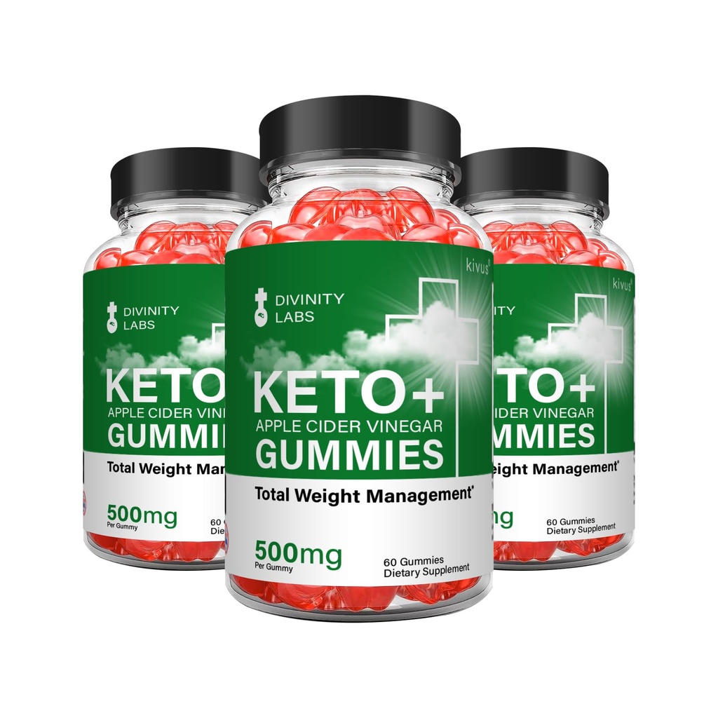 Divinity Labs Keto - Divinity Labs Keto Apple Cider Ocet Gummies (3 balení, 180 Počet)