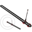 300mm Dřevěný kompas nástroj, Velký kompas Dřevěný Scribing Circle, Carpenter Compass Ruler značení Gauge kruhový marking nástroj pro inženýr Carpenter (černý)