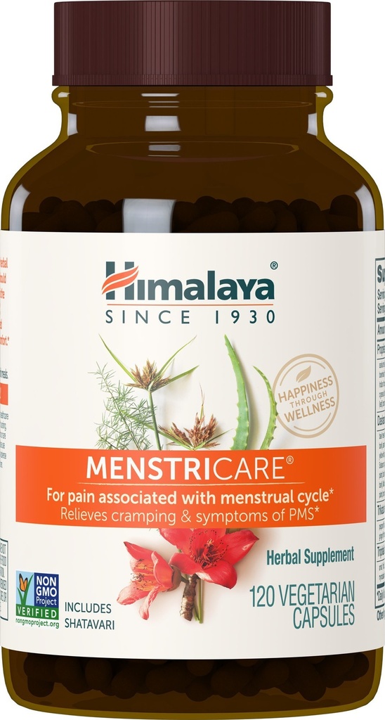 Himalaya MenstriCare, 30 Day Supply - Podporuje PMS, menstruační křeče pomoc, a Hormon Balance pro ženy - Vegan, Non- GMO, gluten zdarma, 120 Kapsle