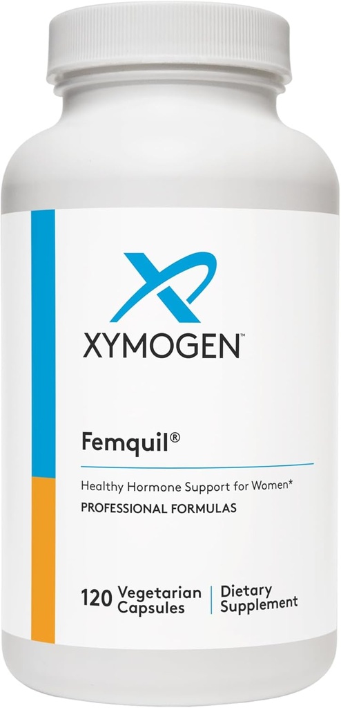 XYMOGEN Femquil - Podpora rovnováhy hormonů pro ženy - Biologicky aktivní methylfolát + Dim dodatek - Může pomoci zmírnit společné menopauzy & PMS příznaky - Aid Antioxidant Activity (120 Kapsle)