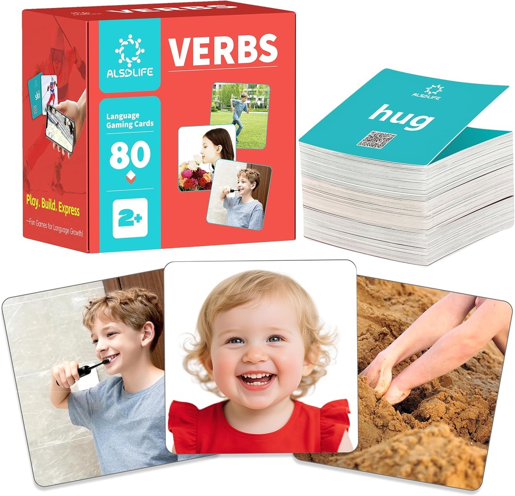 80 Verb karty s akčními videoklipy 124; Thick Action Verb Flash karty pro speech Therapy 124; Verbs Flash karty pro Toddler učení karty Akční slova 124; Obrazové karty pro hry Speech Therapy