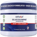 ALFA VITAMINS Alflexil Glucosamine Plus Chondroitin Cream s MSM & Collagen, podporuje zdravé klouby, kloubní a svalové bolesti, zlepšuje mobilitu, rychlé absorpce, a hydratuje pleť, 4 Oz.