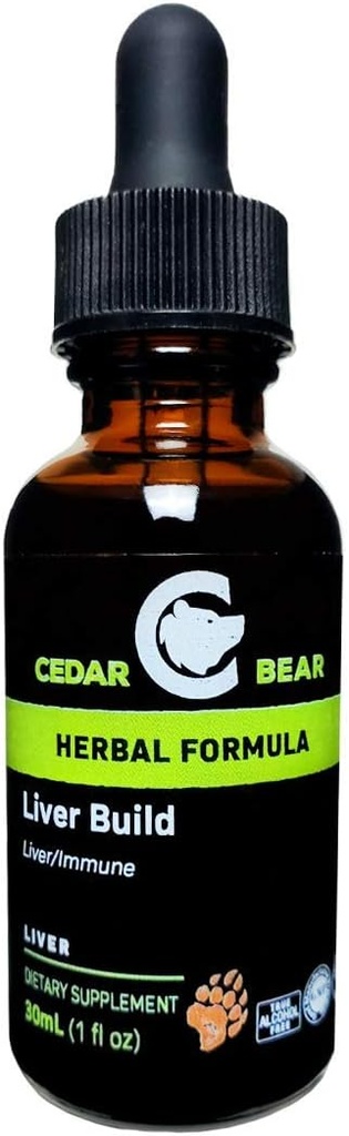 Cedar Bear Játra Budovat tekutý bylinný dodatek, který pomáhá posílit játra a žlučník Funkce 1 Fl Oz