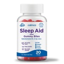 CalmCo Adult Sleep Aid Gummy Bites - Non- Habit Forming Sleep Support with 25mg Diphenhydramine, Easy- to- Chew Nighttime Sleep Aid Gummies, Promotes Better Sleep, and Fall Asleep Faster, 20 Count