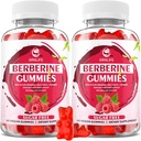 Berberine Gummies s Ceylon Skořice 1500mg High Potency Berberine HCL dodatek pro imunitní a metabolickou podporu, bez cukru, Malina Flavor - 120 Počet