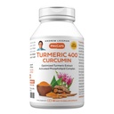 ANDREW LESSMAN Turmeric 400mg - 60 Kapsle - 95% Curcuminoidy jako komplex fosfolipidů pro optimální výhody a absorpci, vysoce potentní standardizovaný extrakt, malé snadno polykací tobolky