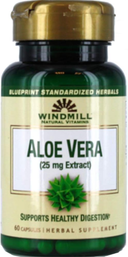 Větrný mlýn Přírodní vitaminy Aloe Vera (25mg Extract) 60 Kapsle (Balení po 1)