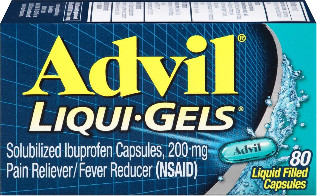 Advil Advil Advanced Medicine for Pain, 200mg, Liqui- gels 80 Ea