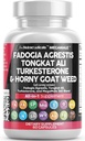 Clean Nutractives Fadogia Agrestis Tongkat Ali Turkesterone dodatek s rohovými kozí trávou, Saw Palmetto, Maca Root, Sibiřský ženšen, Tribulus Terrestris, Fenugreek, Wild Yam - 60 Počet