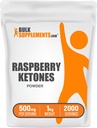 BulkSupplements.com Malina Ketony Powder - Malina Ketony dodatek, Antioxidant Zdroj - pro energetickou podporu, Gluten zdarma, 500 mg na servírování, 1kg (2,2 kg) (Balení po 1)