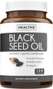 Black Seed Oil - 120 Softgel Kapsle Kůže Zdraví (Non- GMO & Vegan) Cold- Pressed Nigella Sativa Production Pure Black Cumin Seed Oil with Vitamin E - 500mg Jeden, 1000mg per 2 Capsule Serving