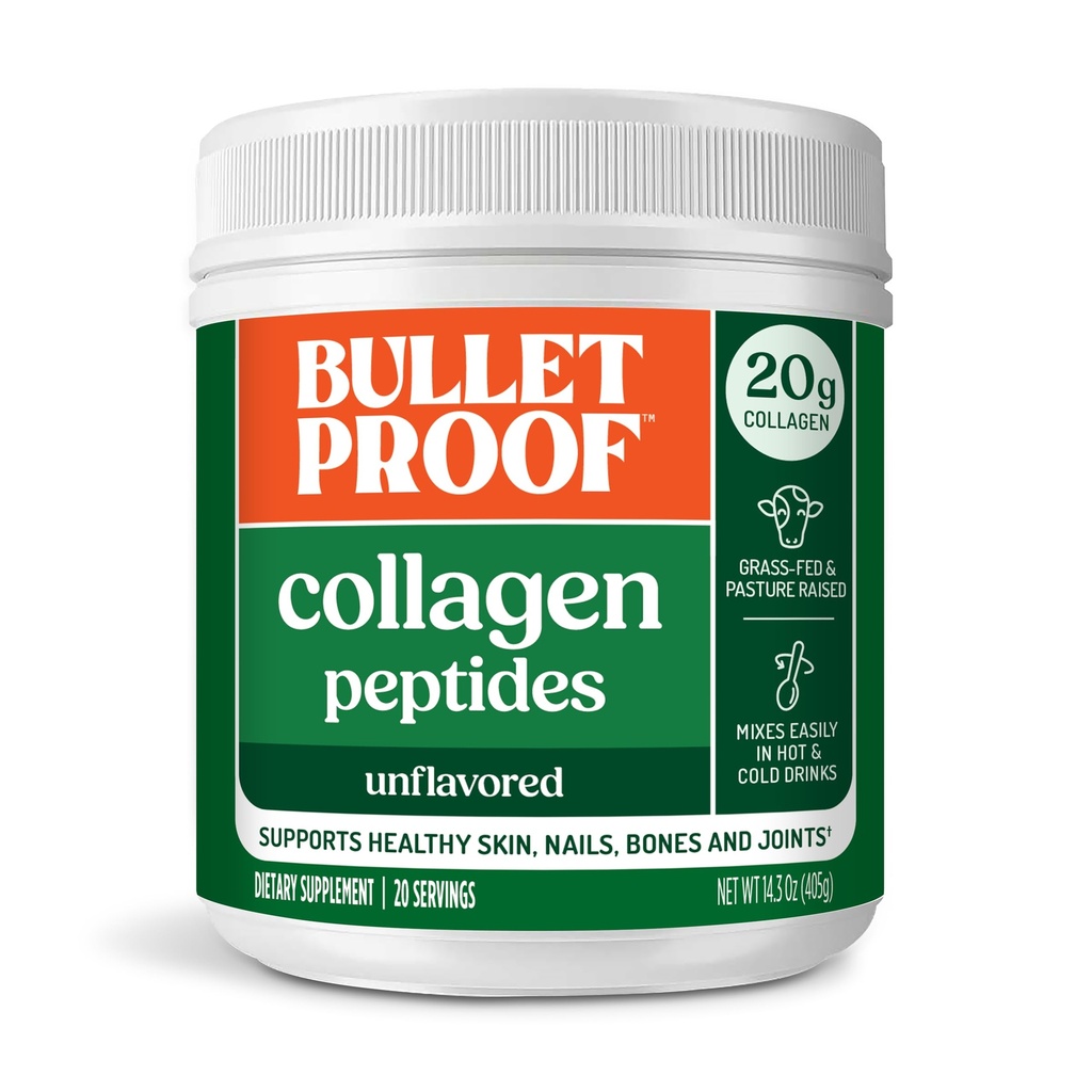Neochucený Kolagen Peptidy Powder s MCT Oil, 14.3 Ounces, Grass- Fed kolagen protein pro kůži, kosti a společné podpory, Pasture raised, No Add Hormones