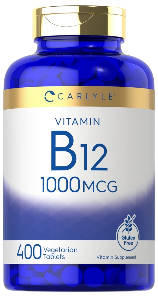Carlyle Vitamin B12 1000 mcg IR 124; 400 tablet IR 124; Vegetarian, Non- GMO, gluten zdarma dodatek