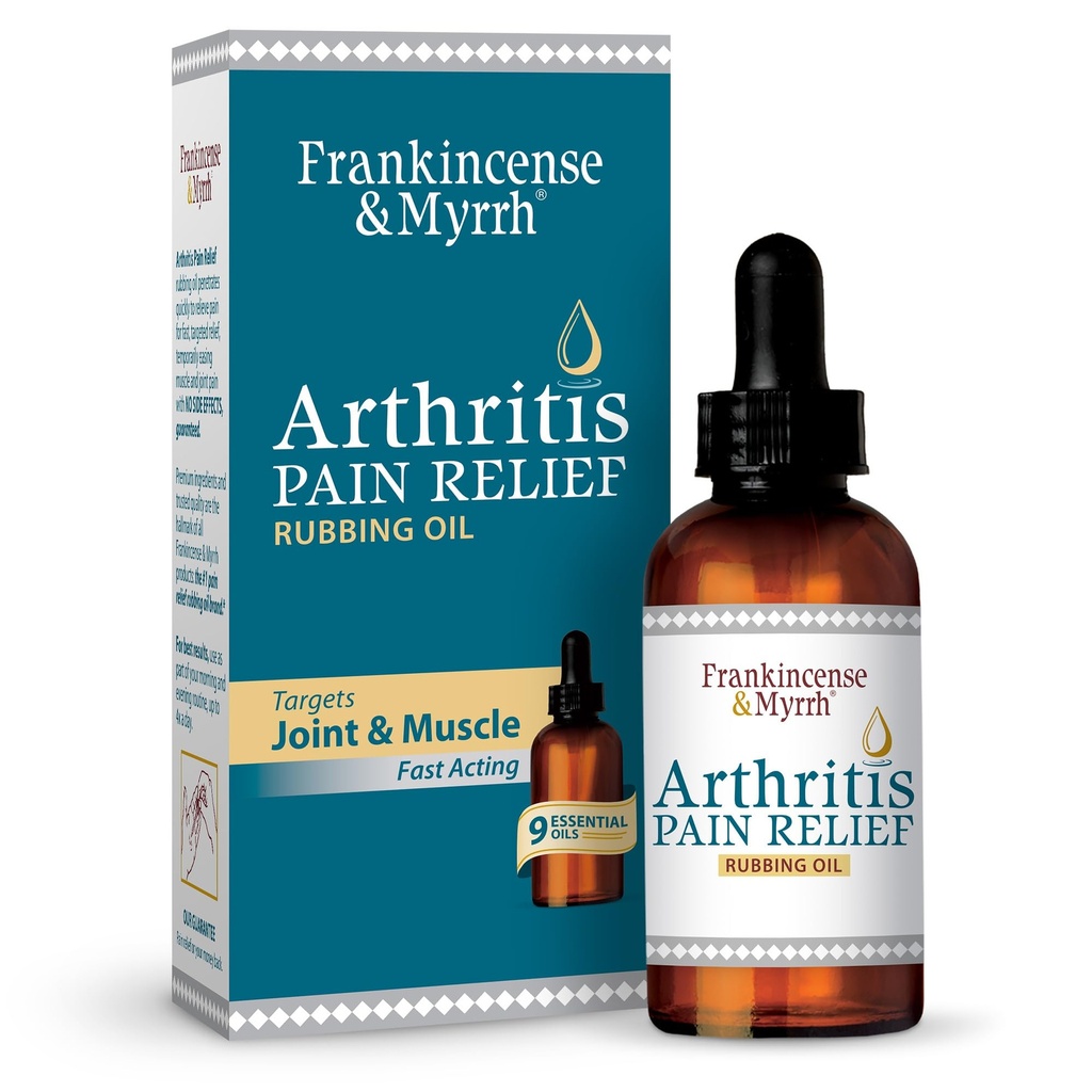 Frankincense a Myrrh Artritis Pain Relief Rubing Oil - Artritida Pain Reliever with Frankinse Essential Oil for Sciatica, Lower Back, Neck, Hands, Knees, Joints and Shoulders, 2 fl.oz. - 1 balení