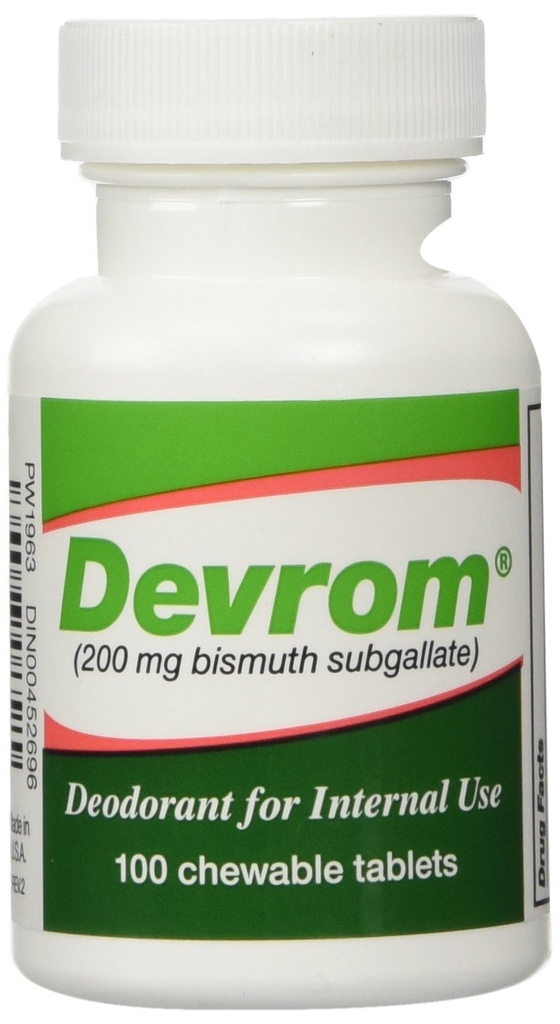 DEVROM tablety (vnitřní deoderant) 200MG 100žvýkací tablety