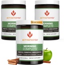 AKTIVATEDYOU Ráno Kompletní denní Wellness Greens Superfood Drink Mix pro Gut Health w / Prebiotika, Probiotika, Antioxidanty, Green Superfood, 10 miliard CFU (3 balení, jablečná skořice)