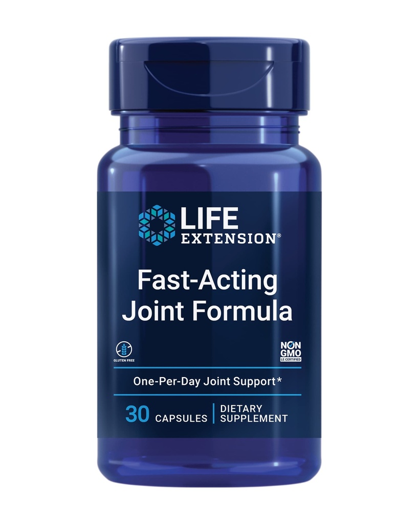 Life Extension Fast- acting Joint Formule, Keratin, Korean Angelica, hyaluronic acid, Joint diskomfort Relief, Non- GMO, Gluten- Free, 30 Kapsle
