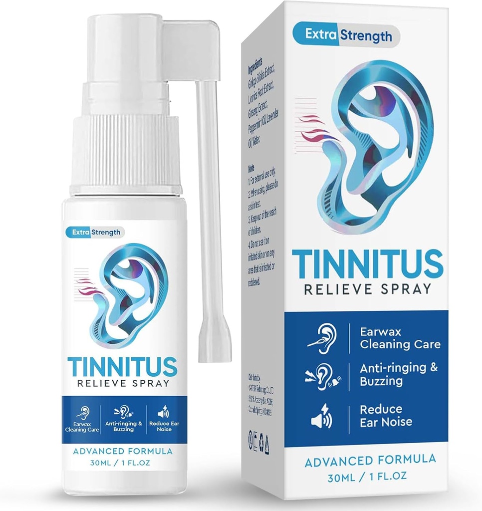 TUHIMO Tinnitus Relief for Ringing Uars, Tinnitus Relief Uar Drops, Snížit hluk ucha a zlepšit sluch, 30 ml