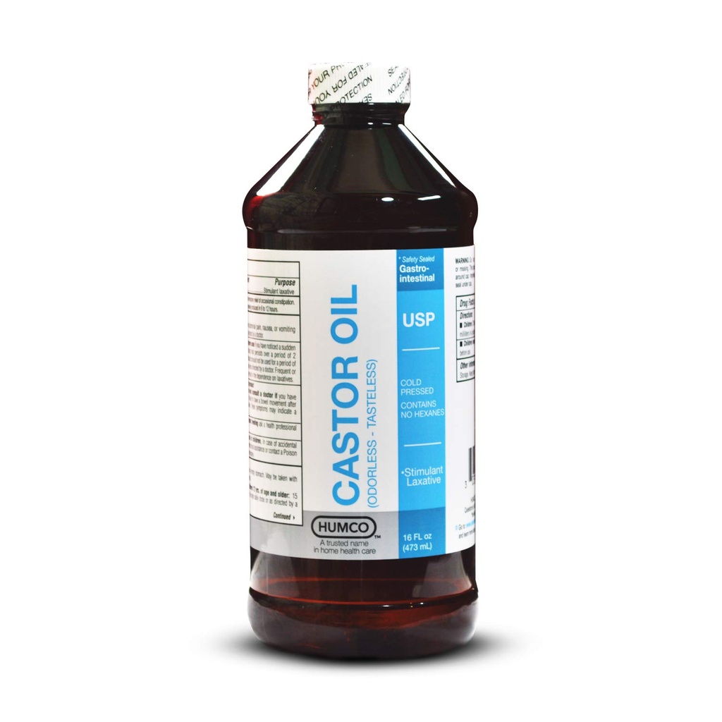 Castor Oil 16oz USP Potravinářský stupeň Ultra čisté - Kožní léčení Stimulate Růst vlasů Oční obočí - Studené lisované Hexane bez chuti Odorless - Laxativní pro zácpu označené pro vnitřní použití
