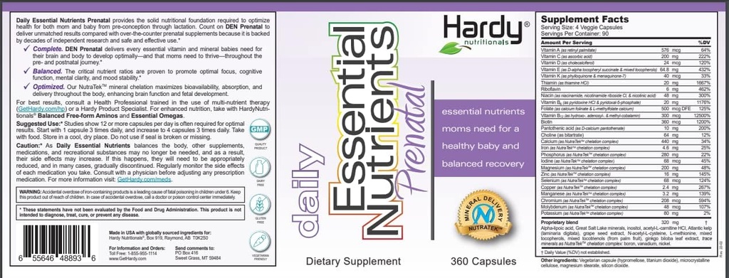 Denní esenciální živiny Prenatal: Nejúplnější Prenatální dodatek pro těhotné a ošetřující matky - Broad Spectrum Micronutrients