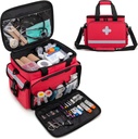 CURMIO První pomoc kits Bag Prázdné, Nouzové dodávky Bag lékařské tašky pro domácí zdravotní péči a trauma kity, červená (Prázdná taška pouze)