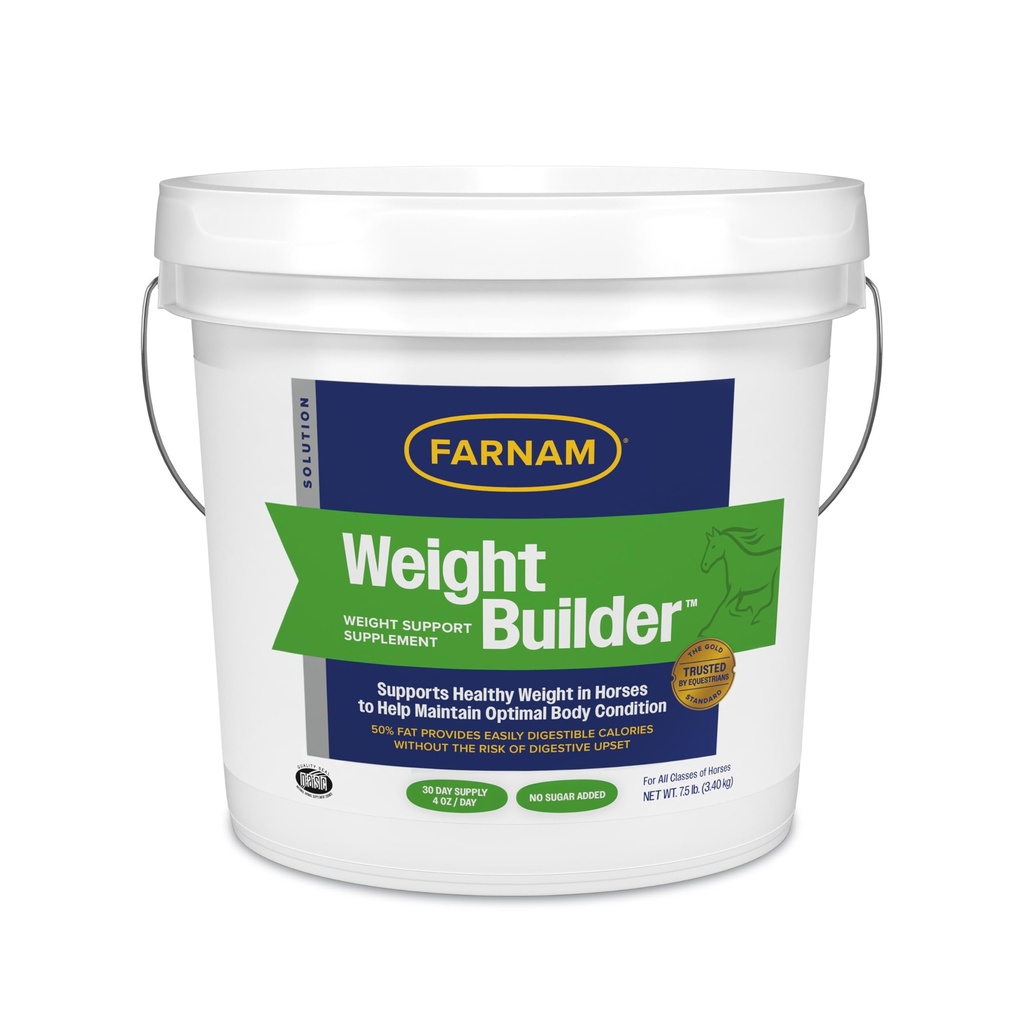 Farnam Weight Builder Support Supplementary for Horses, Pomáhá udržet optimální stav těla, 7,5 liber, 30 denní dodávka