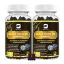 Black Seed Oil & Sea Moss Gummies, 2Pack Irish Sea Moss Gummies with Black Seed Oil, Ashwagandha Extract, Elderberry, Turmeric, Vitamin C, Vitamin D3 - Imunitní podpora, Spojky, Digestion, Vlasy a kůže
