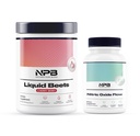 Pure Blend Oxide Duside Flow & Liquid Beets Bundle - Podpora krevního tlaku, Zvýšení cirkulace - Organic Beet Root Powder 8,000mg