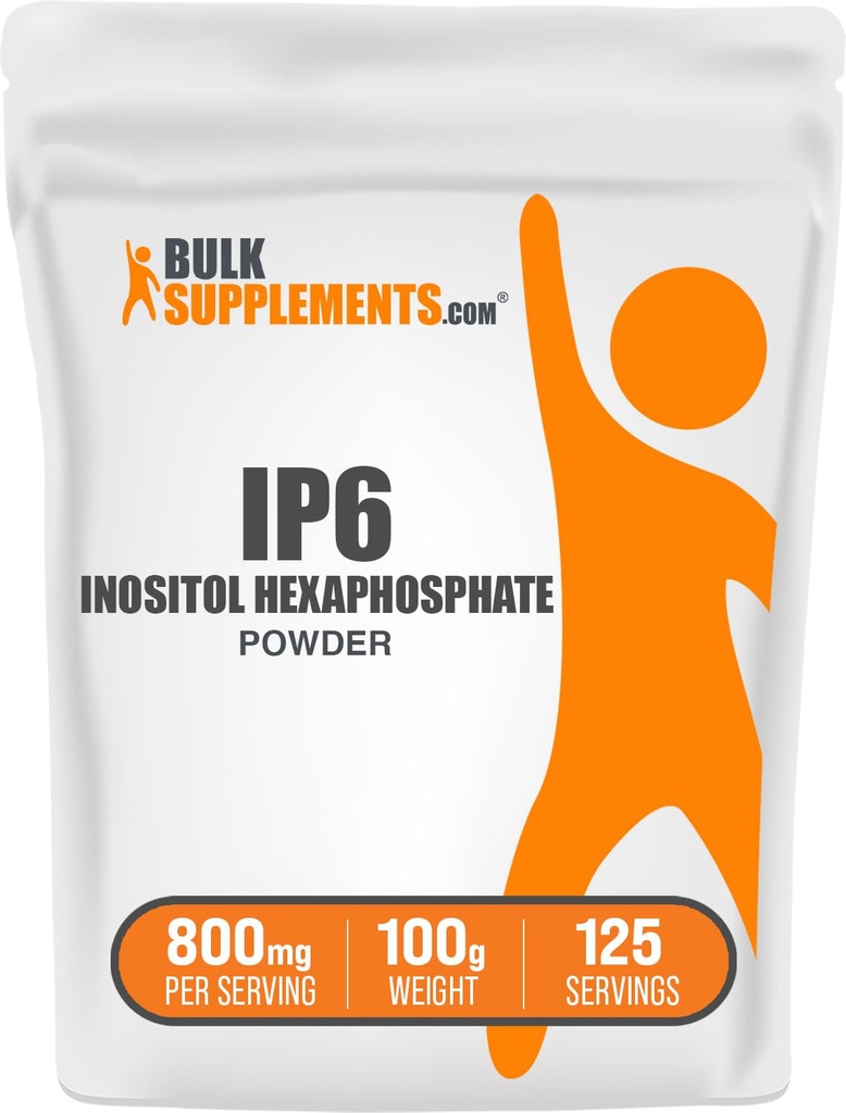 BulkSupplements.com IP6 Powder - Inositol Hexafosfát, IP6 dodatek - Inositol dodatek pro imunitní podporu, gluten zdarma, 800mg na servírování, 100g (3.5 oz) (balení po 1)