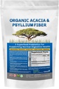 Acacia & Psyllium Husk Fiber Powder 2 Organic Soluble Fiber Digestive Restorating Gut Nutrients. Organic Psylium Husk & Organic Acacia Powder IBS, Leaky Gut 1.5 Ibs (24oz)