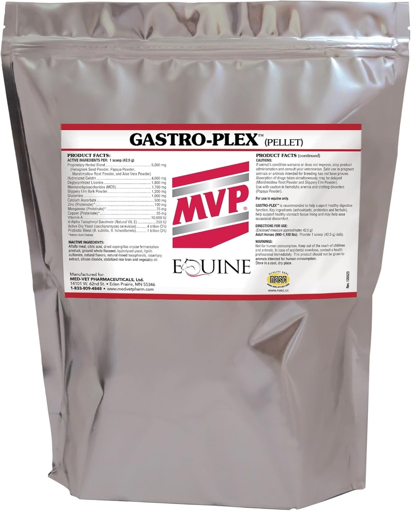 Gastro- Plex (6 liber) podporuje Gut zdraví a hindgut trávení u koní