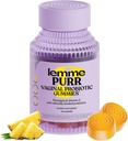 Nechte mi purr vaginální probiotické gumy pro ženy - vyvážené pH, zdravý zápach, kvasinková rovnováha a podpora Flora + vitamin C pro imunitní zdraví - chutný ananas (60 Počet)