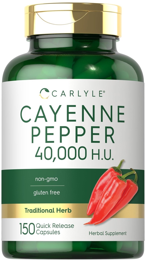 Carlyle Cayenne Pepper Kapsle 124; 40.000 HU PHARMAD 124; non-GMO a gluten zdarma
