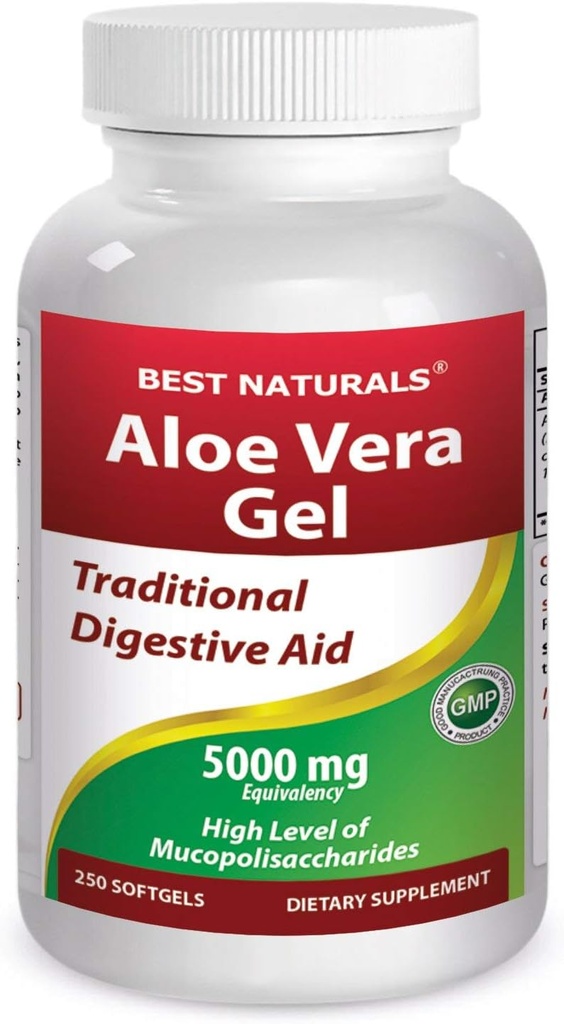 Nejlepší Naturals Aloe Vera Gel 5000 mg 250 Softgels