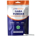 Vitamatic Gamma Aminobutyric Acid Powder 750 mg per Serving - 250 Grams - Také nazývaný GABA - 333 Servings