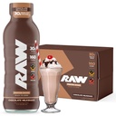 RAW Ready- to- Drink Protein Shake, Chocolate - RTD protein Nápoje s travnatým syrovátkovým proteinem Izolát pro post- workout - Zero- Cukr & gluten- Free Meal Substitution Drink & Breakfast Shake, 12 Fl Oz