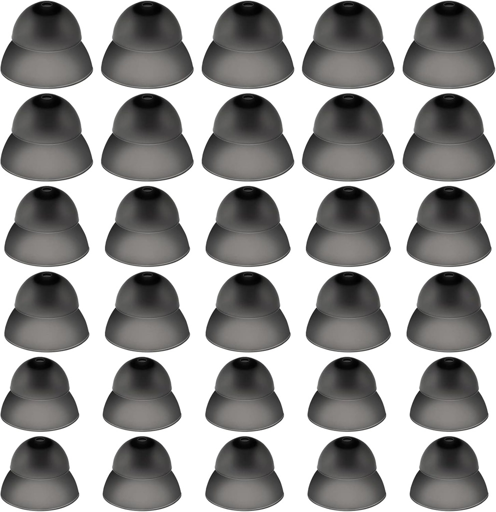 30 Pcs Dome Podpora sluchu Silikonová pomoc sluchu Domes Podpora sluchu Power Medium Power Small Close Uar Tips sluch Direct Large Power for sluch Resound Příslušenství (Black)