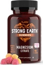 Silná země - Magnesium Citrátové gumy pro dospělé 250mg (90 hrabě) - Klidové gumy - Veganské hořčíkové gumy - Dodatek pro ženy, muže, dospívající